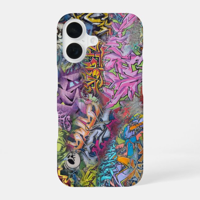 Graffiti-Kunst iPhone 16 Hülle (Rückseite)