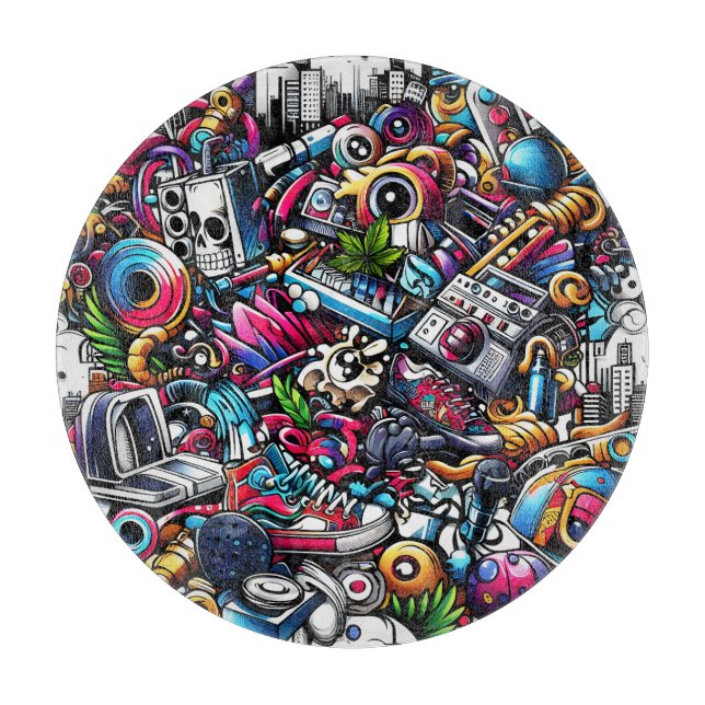 Graffiti-Kunst Schneidbrett Schneidebrett (Vorderseite)