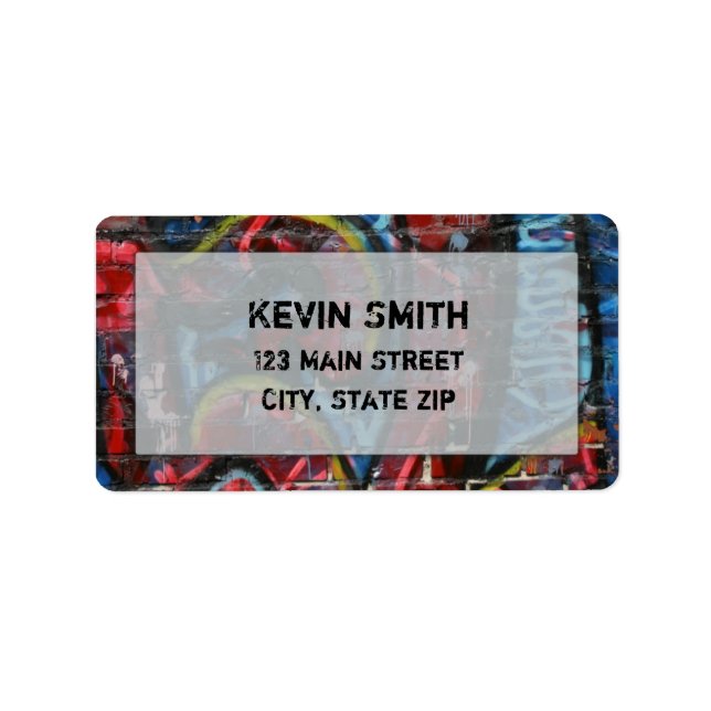 Graffiti Labels Adressaufkleber (Vorne)