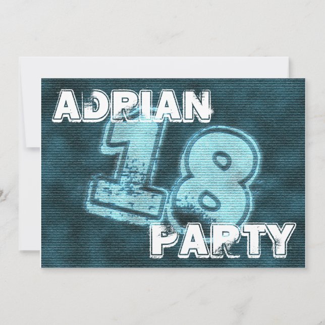 Graffiti laden ein einladung (Vorderseite)