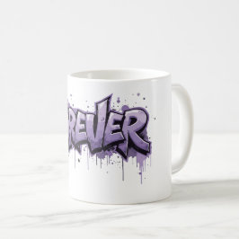 Graffiti Lavender Infinity "FOREVER" Kaffeetasse