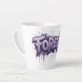 Graffiti Lavender Infinity "FOREVER" Milchtasse