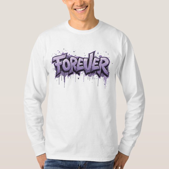 Graffiti Lavender Infinity "FOREVER" T-Shirt (Vorderseite)
