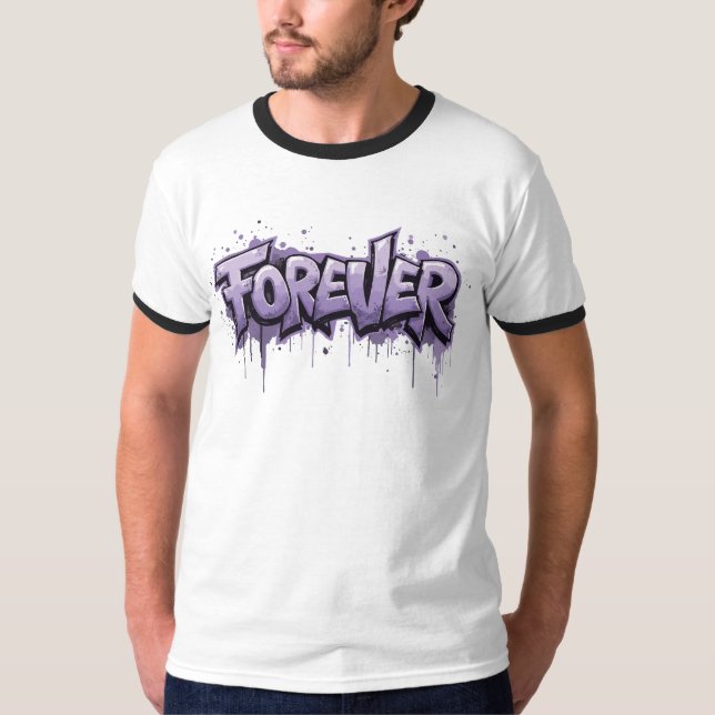 Graffiti Lavender Infinity "FOREVER" T-Shirt (Vorderseite)