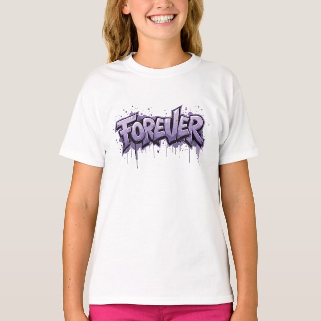 Graffiti Lavender Infinity "FOREVER" T-Shirt (Vorderseite)