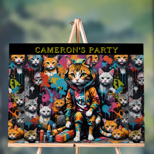 Graffiti Legend Street Cat Add Name Welcome Party Acrylschild