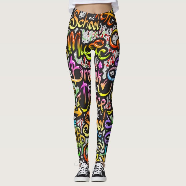 Graffiti-Leggings Leggings (Vorderseite)