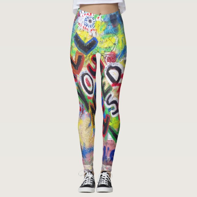 Graffiti-Leggings Leggings (Vorderseite)