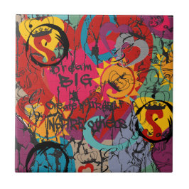 Graffiti-Liebe Fliese