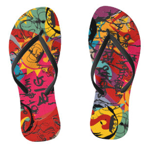 Graffiti-Liebe Flip Flops