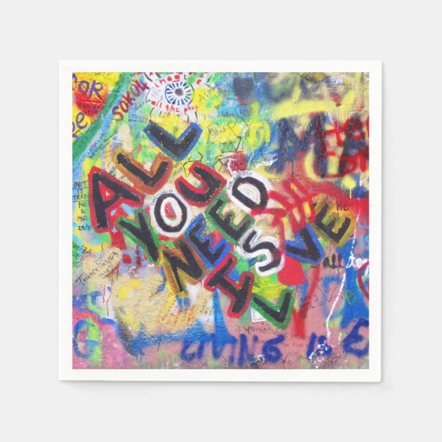 Graffiti Liebe Napkins Serviette (Vorderseite)