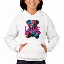 Graffiti Liebe Teddy Bear Streetwear Girl