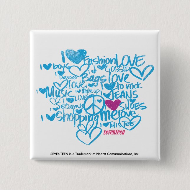 Graffiti lila/Aqua Button (Vorderseite)