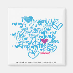 Graffiti Lila/Aqua Magnet