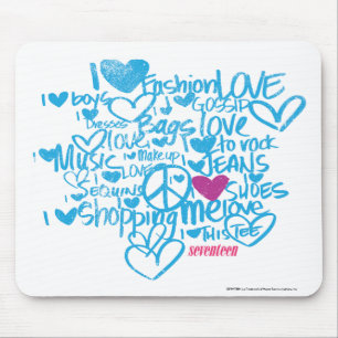 Graffiti lila/Aqua Mousepad