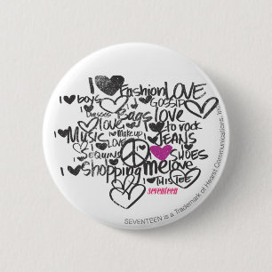 Graffiti lila button