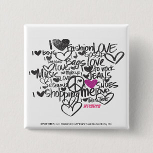 Graffiti lila button