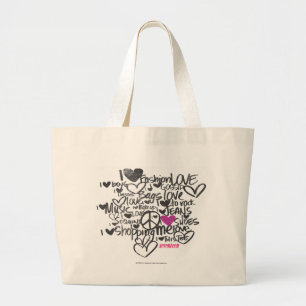 Graffiti lila jumbo stoffbeutel