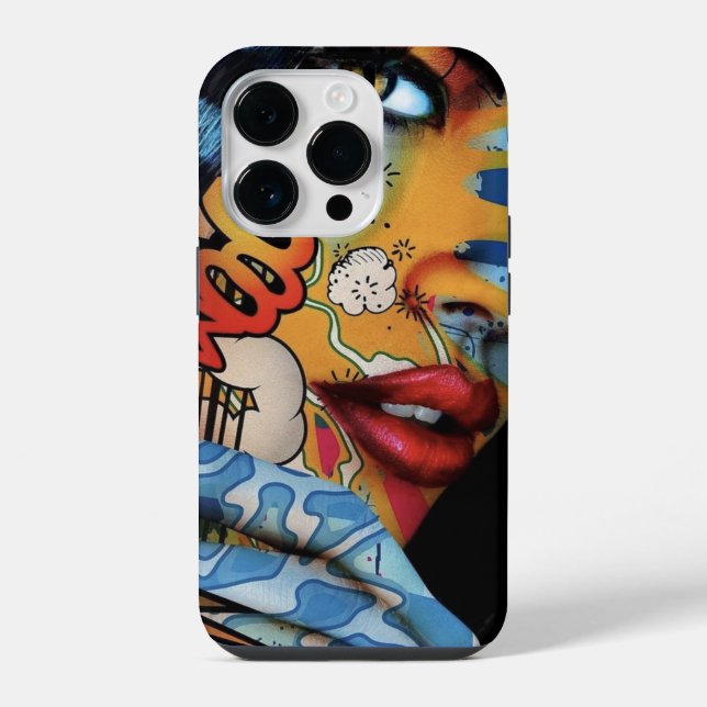 Graffiti-Mädchen iPhone Hülle (Rückseite)