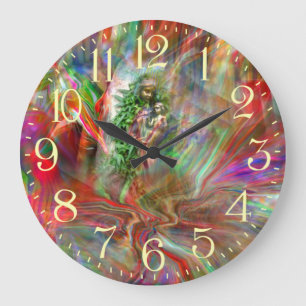 Graffiti Madonna Wall Clock Große Wanduhr