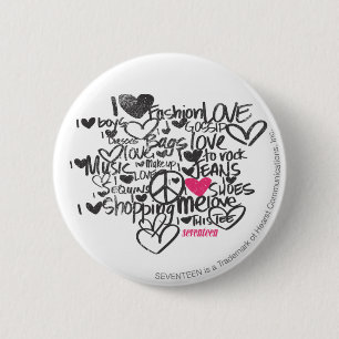 Graffiti-Magenta Button
