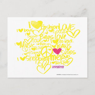 Graffiti Magenta/Gelb Postkarte