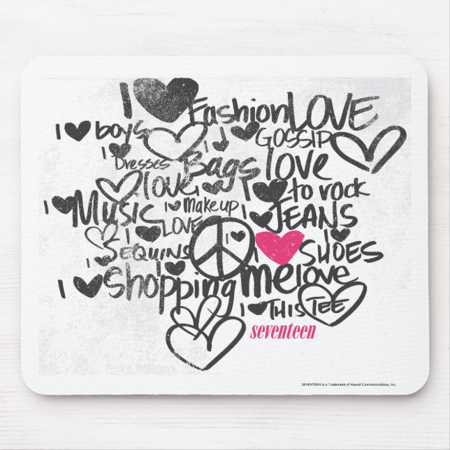 Graffiti-Magenta Mousepad (Vorne)