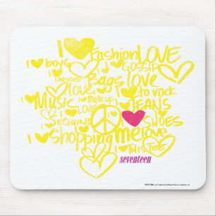 Graffiti magentarot/Gelb Mousepad