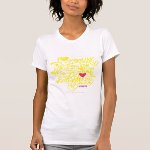 Graffiti Magentarot-Gelb T-Shirt