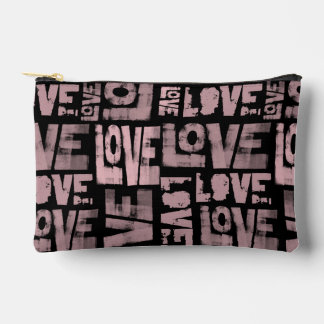 Graffiti Makeup Bag - Rosa und Schwarz - Liebe Zubehörtasche