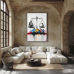 Graffiti Maßstäbe der Ungleichheit – Städtische Pr Poster