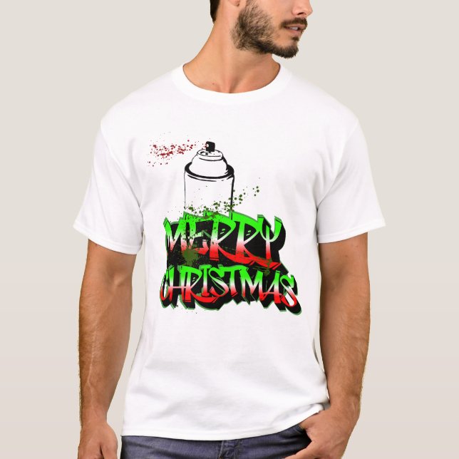 Graffiti Merry Christmas T-Shirt (Vorderseite)