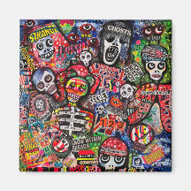 Graffiti Misfits Magnet von Ray Dust