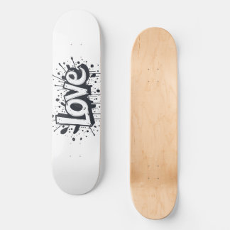Graffiti Monochrome Liebe Tag Skateboard