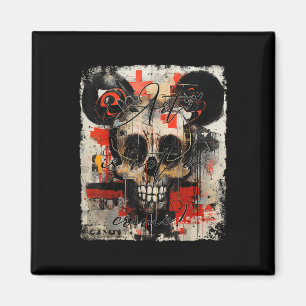 Graffiti Mouse Head Biker Skull Tattoo Horror Skul Magnet
