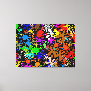 Graffiti Multi Paint Spritzer Wallpaper Design Leinwanddruck