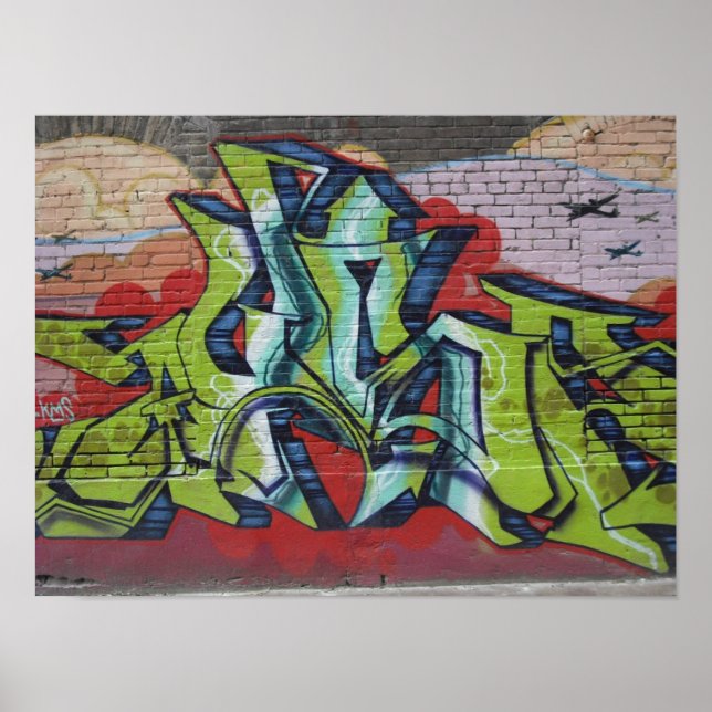Graffiti Mural Poster (Vorne)