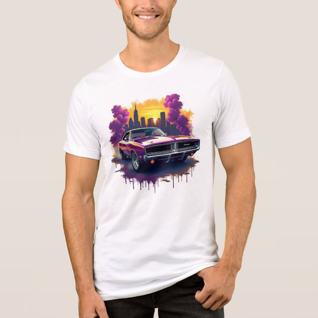 Graffiti Muscle Car Tri-Blend Shirt (Vorderseite)