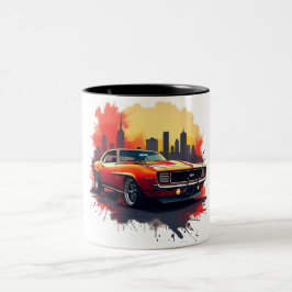 Graffiti-Muscle-Car Zweifarbige Tasse