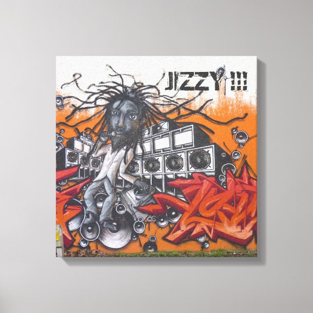 Graffiti-Musik Leinwanddruck (Vorderseite)