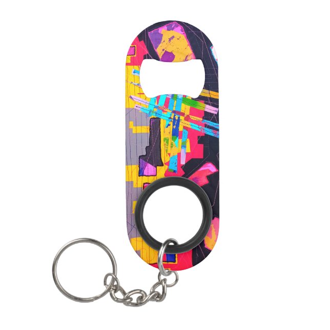 Graffiti-Muster Mini Flaschenöffner (Vorderseite)