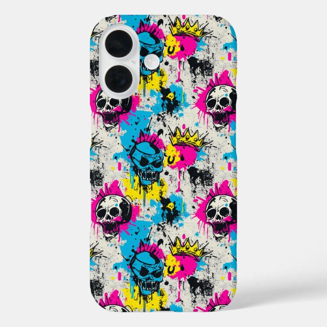 Graffiti-Muster mit Neon Colors und Urban Grunge Case-Mate iPhone Hülle (Rückseite)