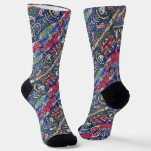 Graffiti-Muster Socken