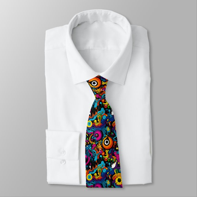 Graffiti Neck Tie Krawatte (Gebunden)