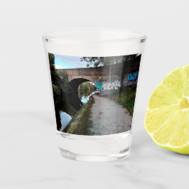 Graffiti on the wall schnapsglas