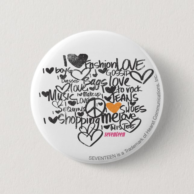 Graffiti-Orange Button (Vorderseite)