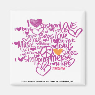 Graffiti Orange/Lila Magnet