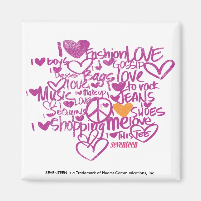 Graffiti Orange/Lila Magnet (Vorne)