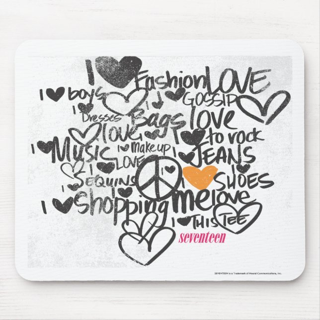 Graffiti-Orange Mousepad (Vorne)