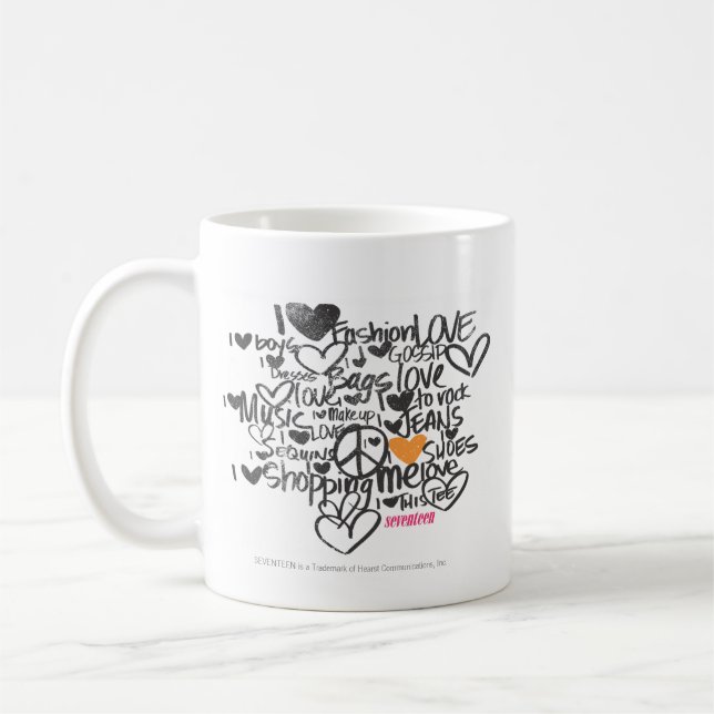 Graffiti-Orange Tasse (Links)